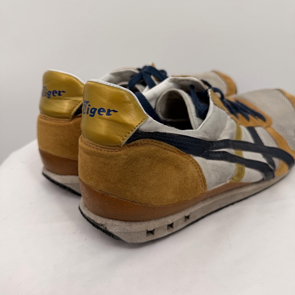 Onitsuka Tiger Retro Sneakers Tan Navy Yellow Men’s 11.5 / EU 46 - Picture 6 of 13